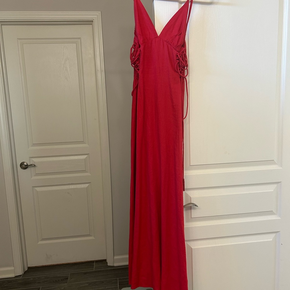 FARM Rio Vibrant Red Maxi Dress